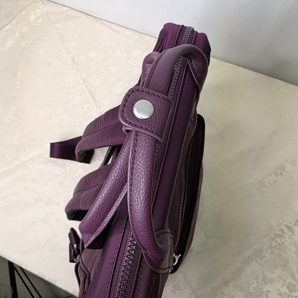 Baggallini Purple Nolita Convertible Backpack Tote RFID - Picture 6 of 12